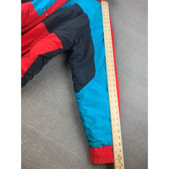 Vintage Profile Mens Extra Large Red Blue Black Ski Puffer Jacket Coat - Picture 6 of 9